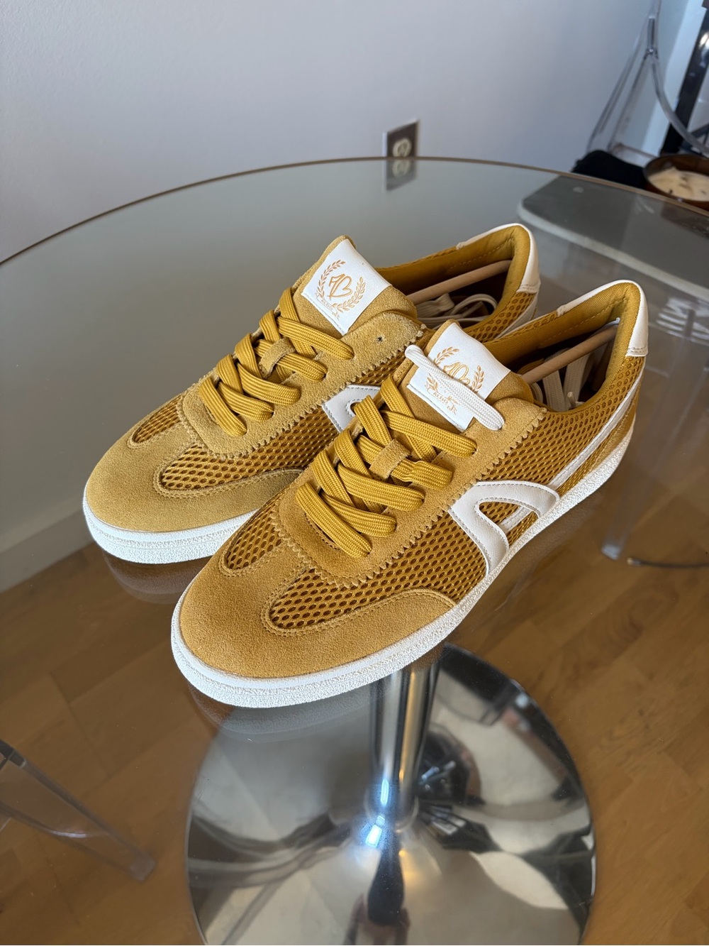 Brand new in box Aldo yellow clubtrainer sneakers men US size 9.5